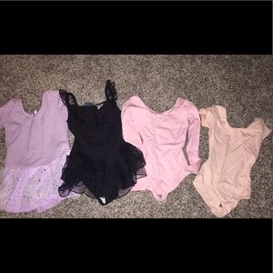 4 ballet leotards